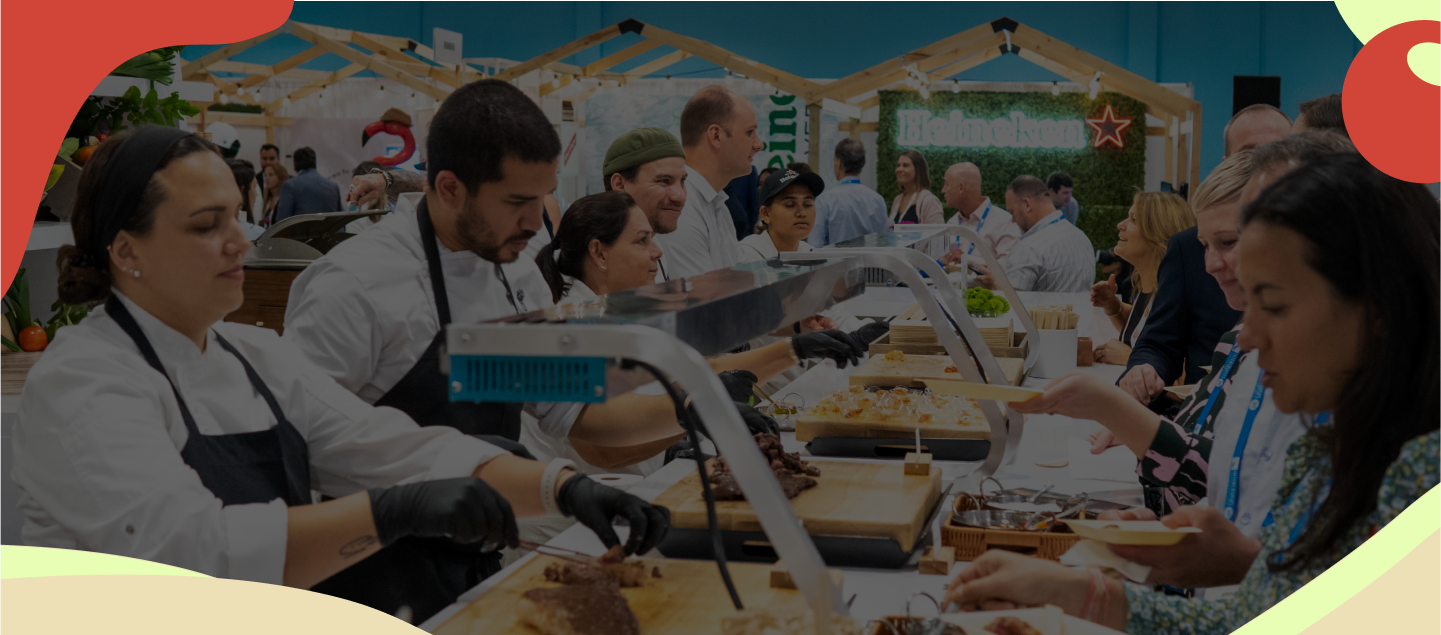 People serving food in the bistro