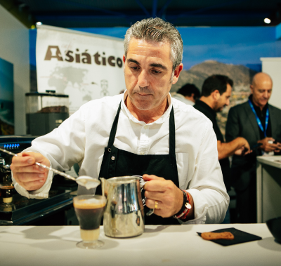making coffee